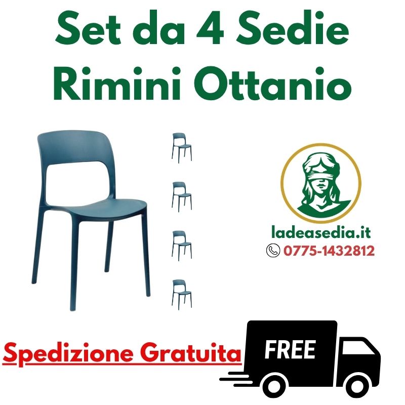 Set da 4 Sedie Rimini da esterno - La Dea Sedia