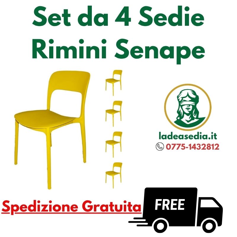 Set da 4 Sedie Rimini da esterno - La Dea Sedia 3