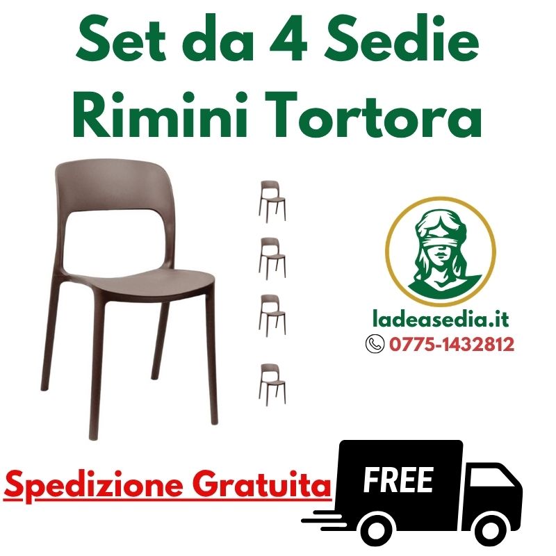 Set da 4 Sedie Rimini da esterno - La Dea Sedia 4