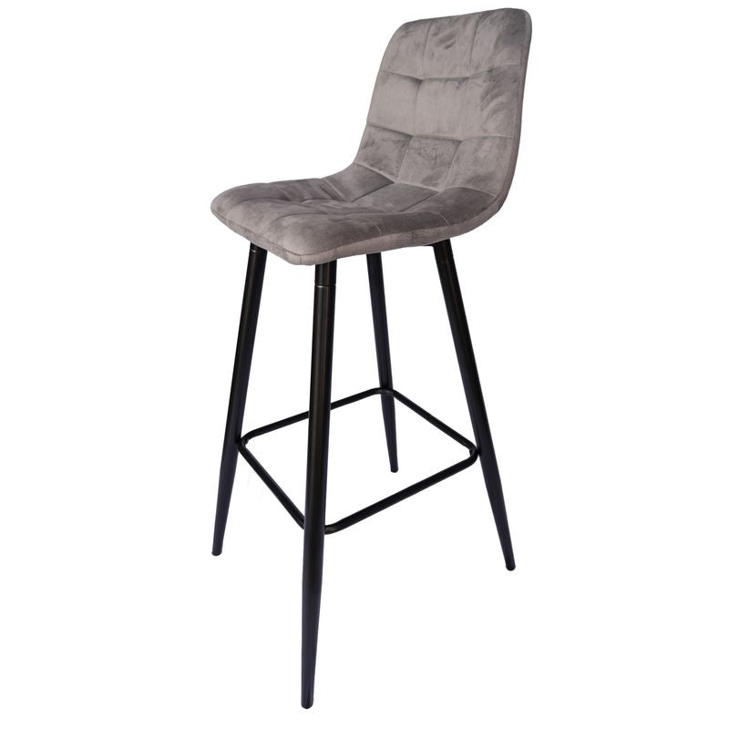 Sgabello Daniela Velluto Tortora - La Dea Sedia