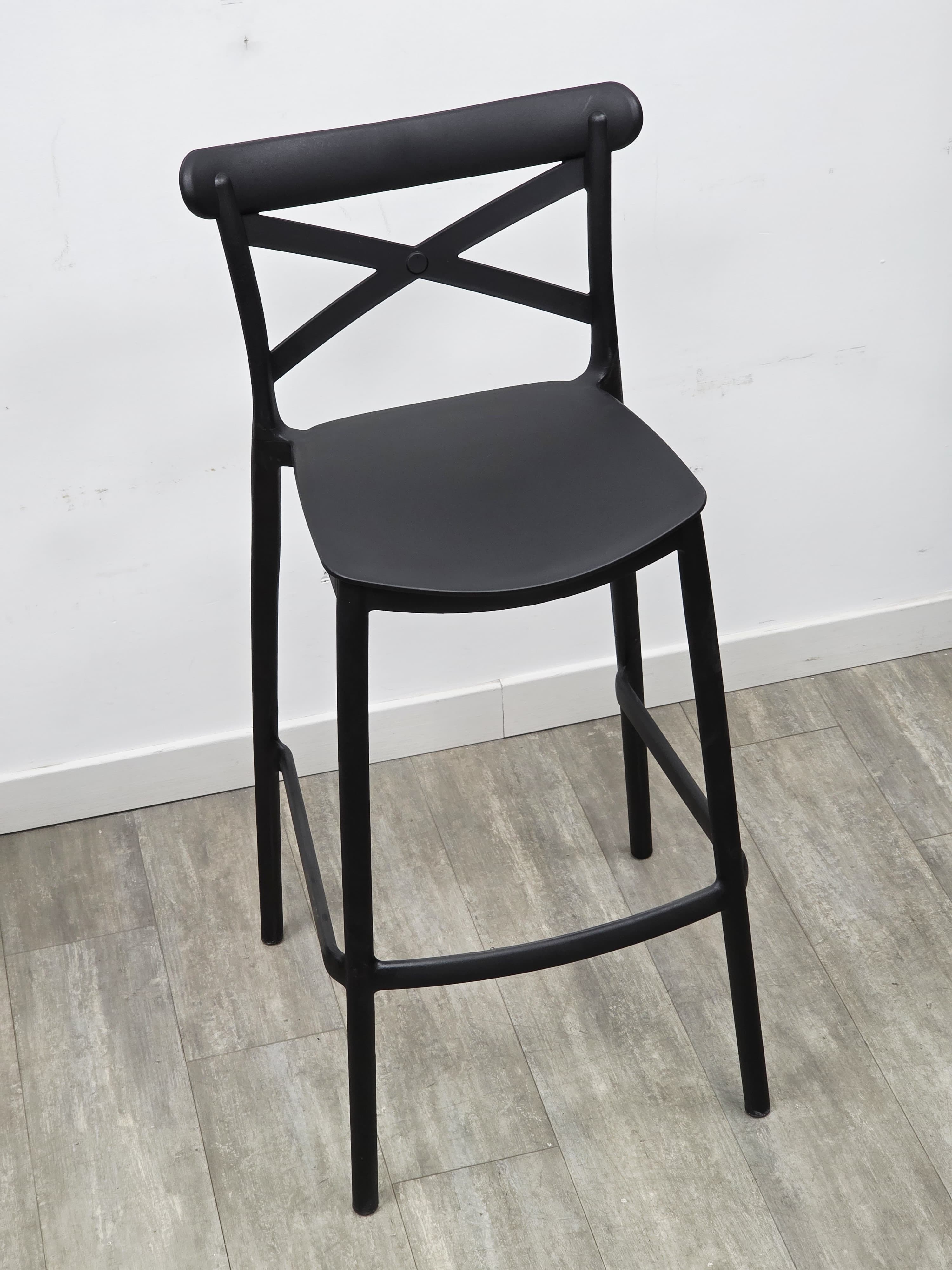 Sgabello Cross Nero - Set 2 Pezzi 3
