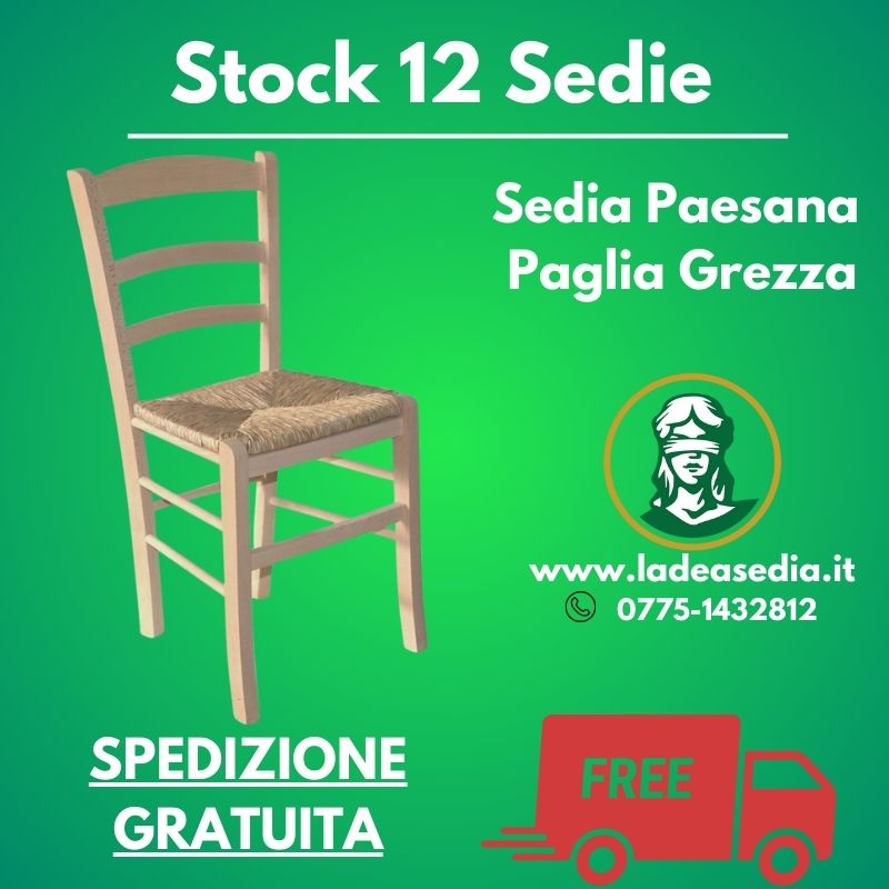 Stock Sedia Paesana Paglia Grezza - La Dea Sedia 11
