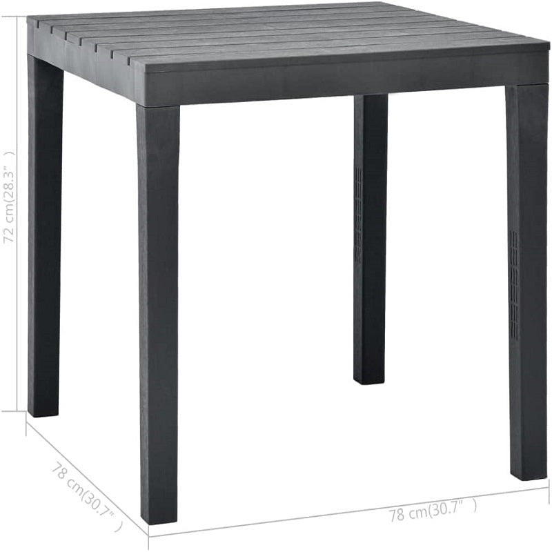 Tavolo Bali Antracite Quadrato 78 x 78 - Arredo Esterno