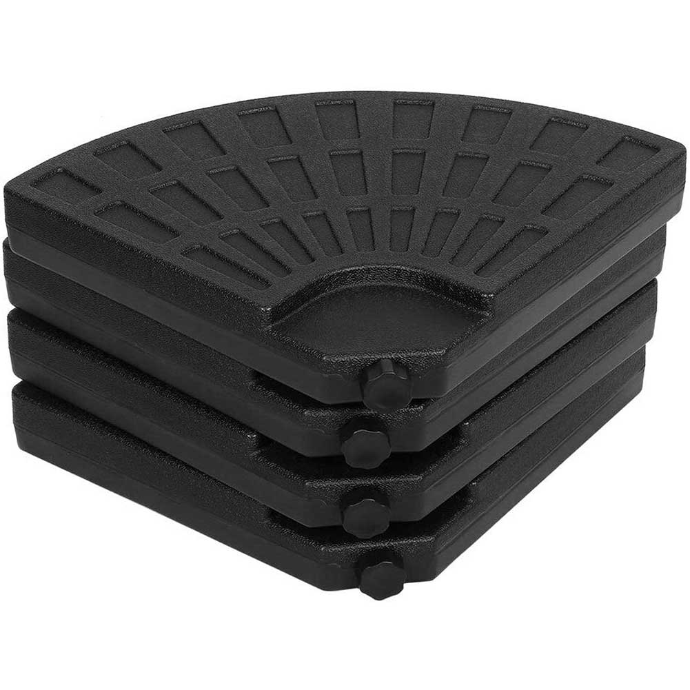 Base per Ombrellone da Giardino Spiaggia 4x Basi a Croce Riempibile Colore Grigio 3