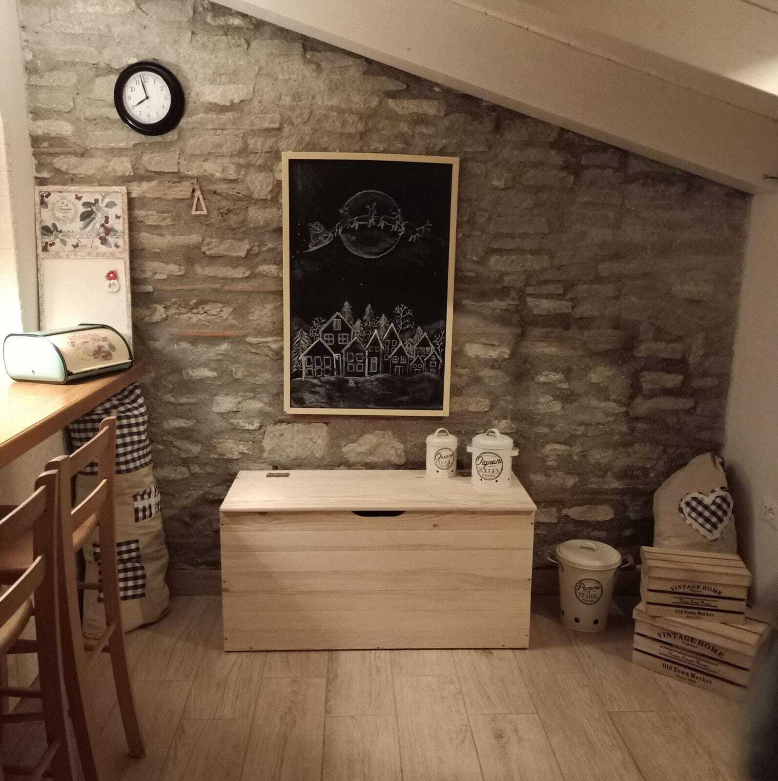 Baule Mini Cassapanca Alberiamo in legno porta tutto 3