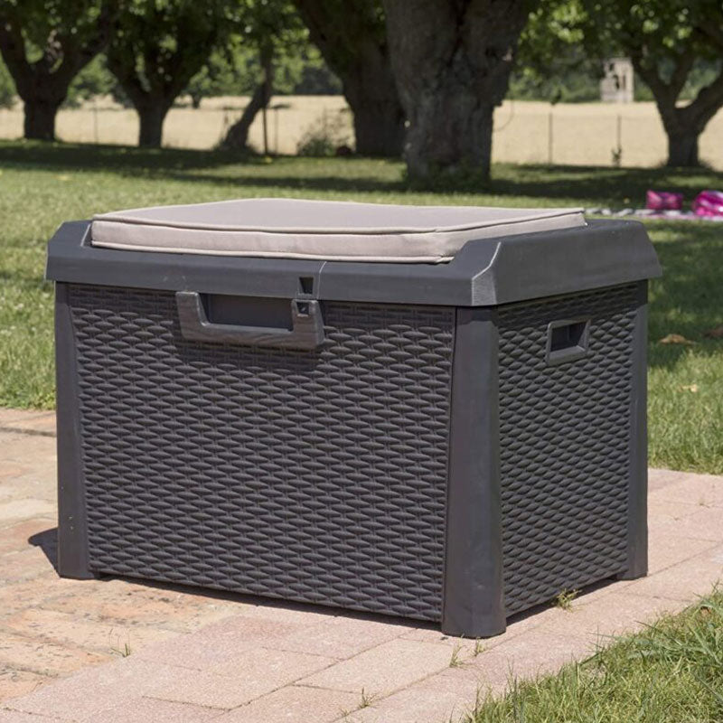 Baule Multiuso Santorini Plus Compact Resina Antracite 73x50x49h