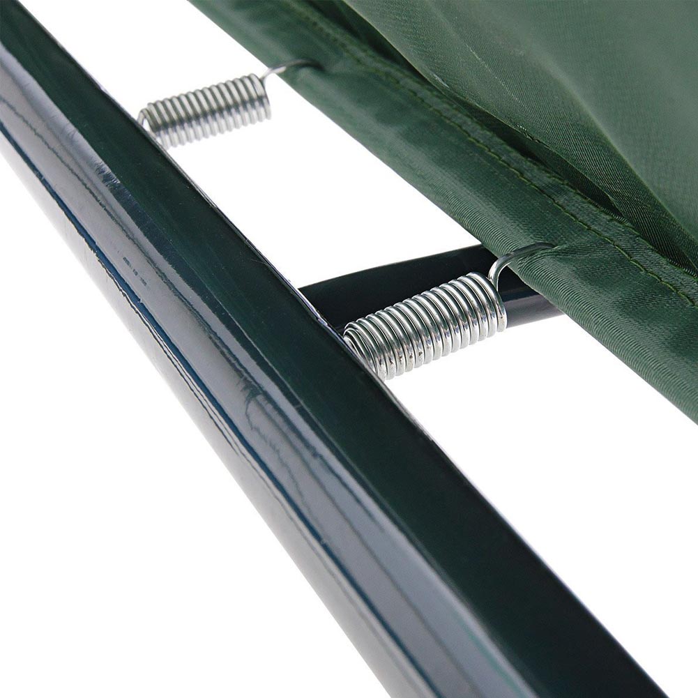 Dondolo da Giardino 3 Posti Altalena per Esterno Acciaio + Tettuccio Verde Green 4