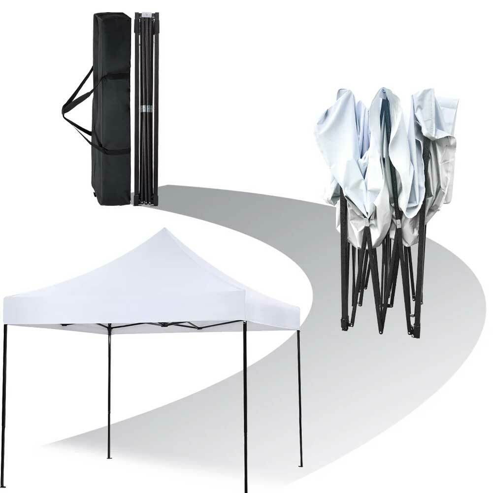 Gazebo 3x3 Pieghevole Impermeabile Richiudibile Bianco - Arredo Esterno 5