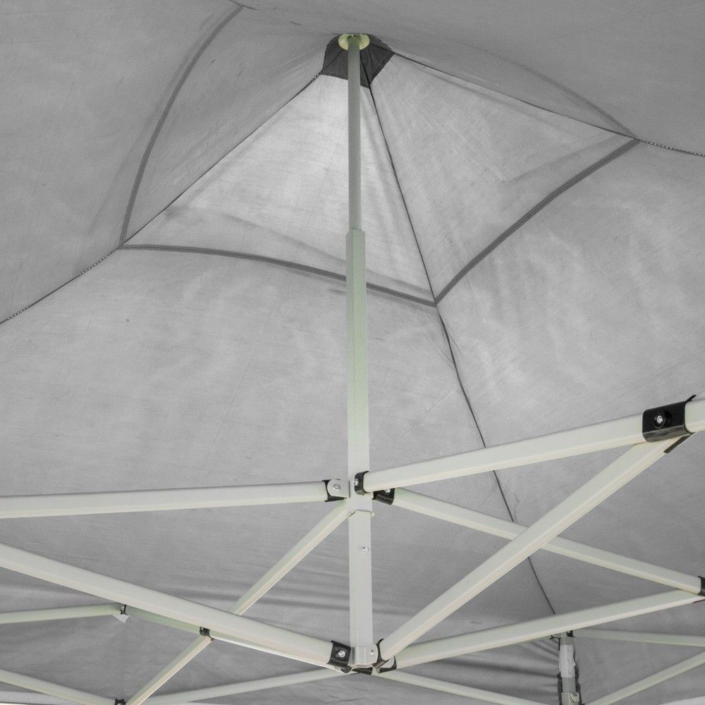 Gazebo richiudibile pieghevole 2 X 2 Bianco ricoperto in PVC impermeabile