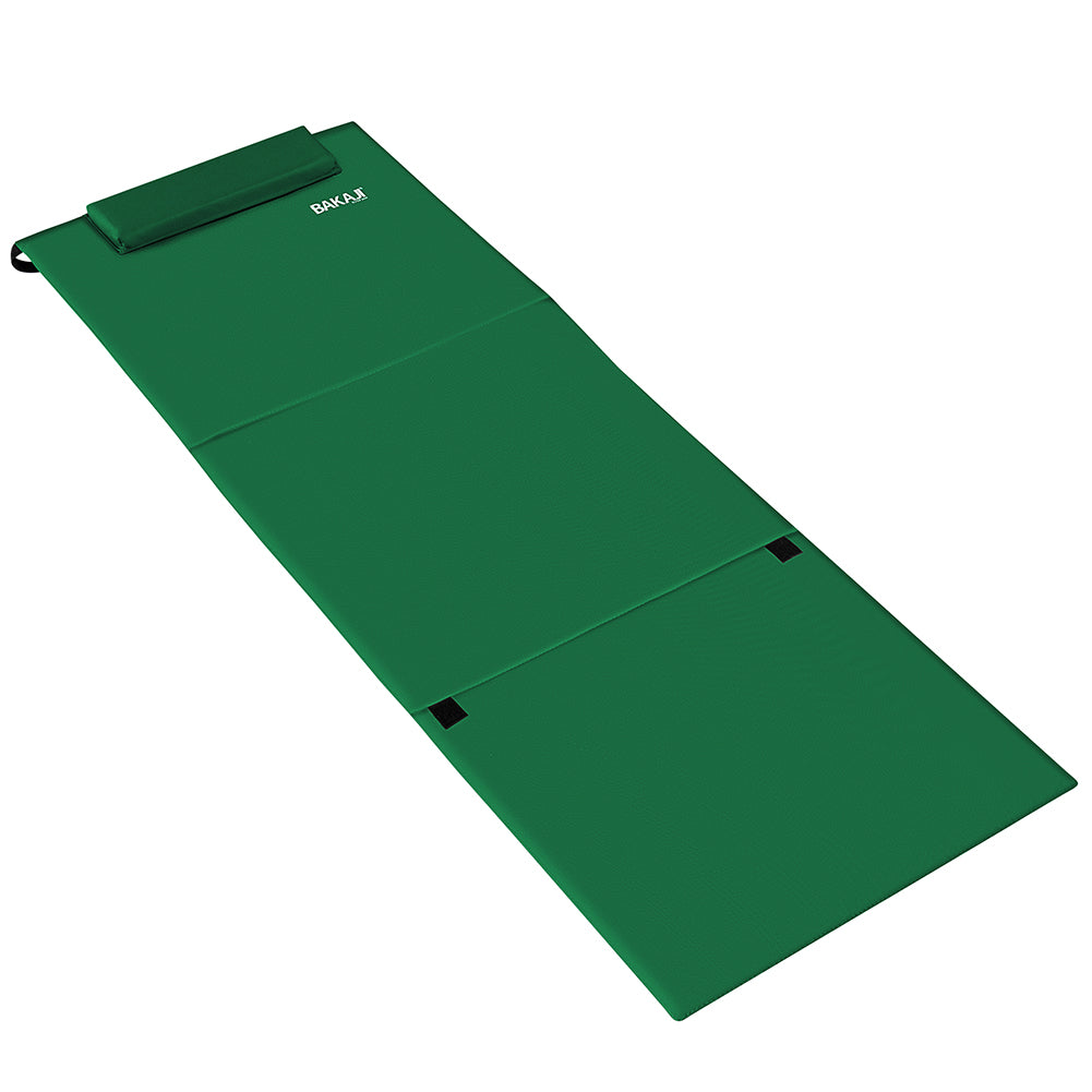 Lettino da Spiaggia Stuoia Materassino Mare Pieghevole Regolabile Imbottita Verde - Arredo Esterno 4