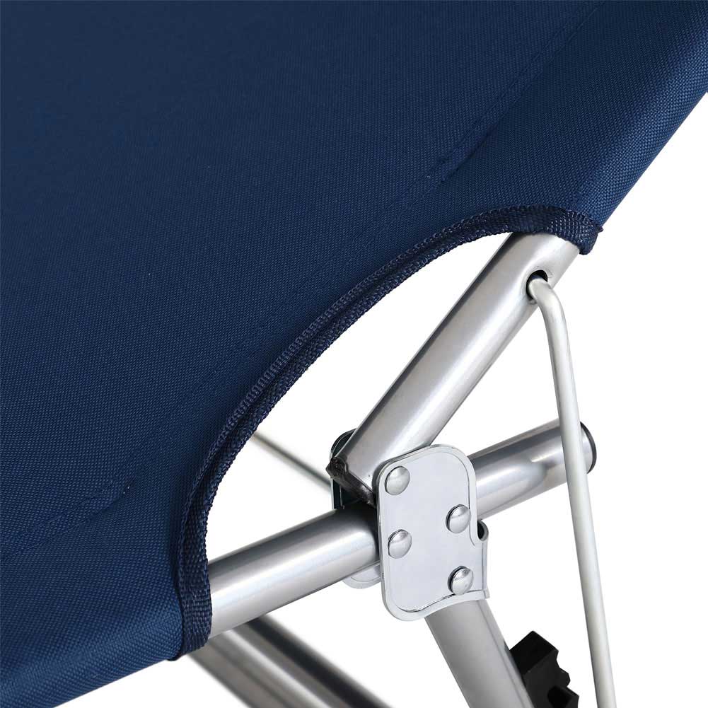 Lettino Prendisole con Tettuccio Parasole Sdraio Mare BLU 3 Posizioni Pieghevole - Arredo Esterno 3