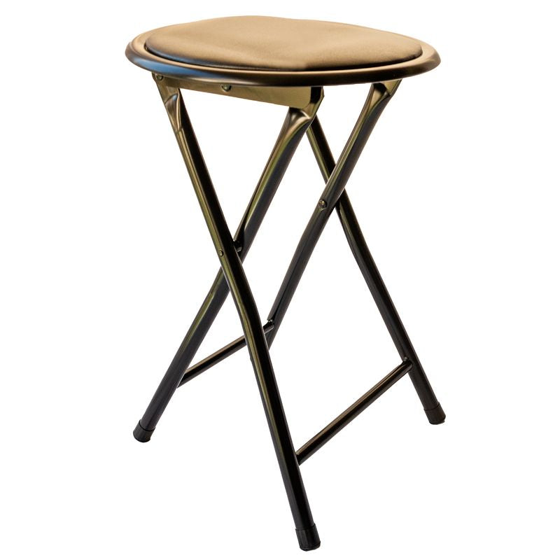 Mini Sgabello Richiudibile Imbottito Nero - La Dea Sedia