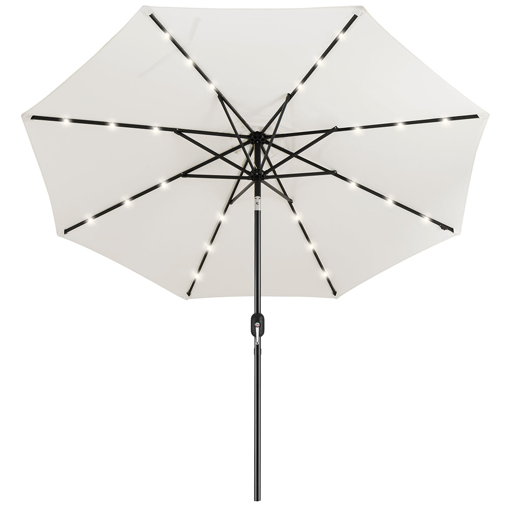 Ombrellone Beige da Giardino 270 cm Luci LED - Arredo Esterno 3