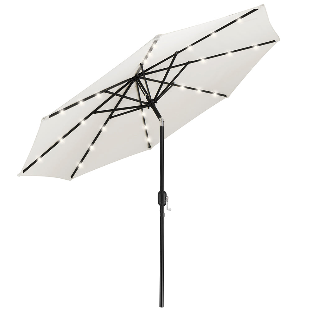 Ombrellone Beige da Giardino 270 cm Luci LED - Arredo Esterno