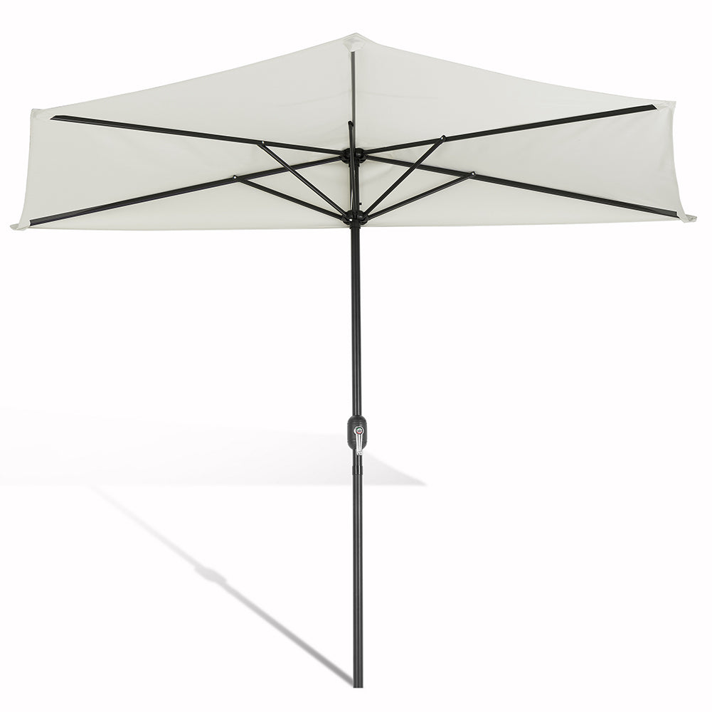 Ombrellone da esterno Mezzaluna a Parete Beige 270 cm - Arredo Esterno