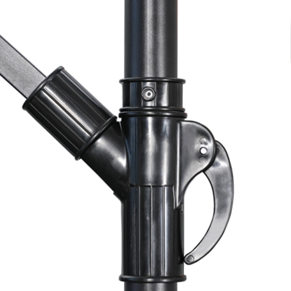 Ombrellone da Giardino 3x3 Metri Color Cappuccino Palo Laterale - Arredo Esterno 4