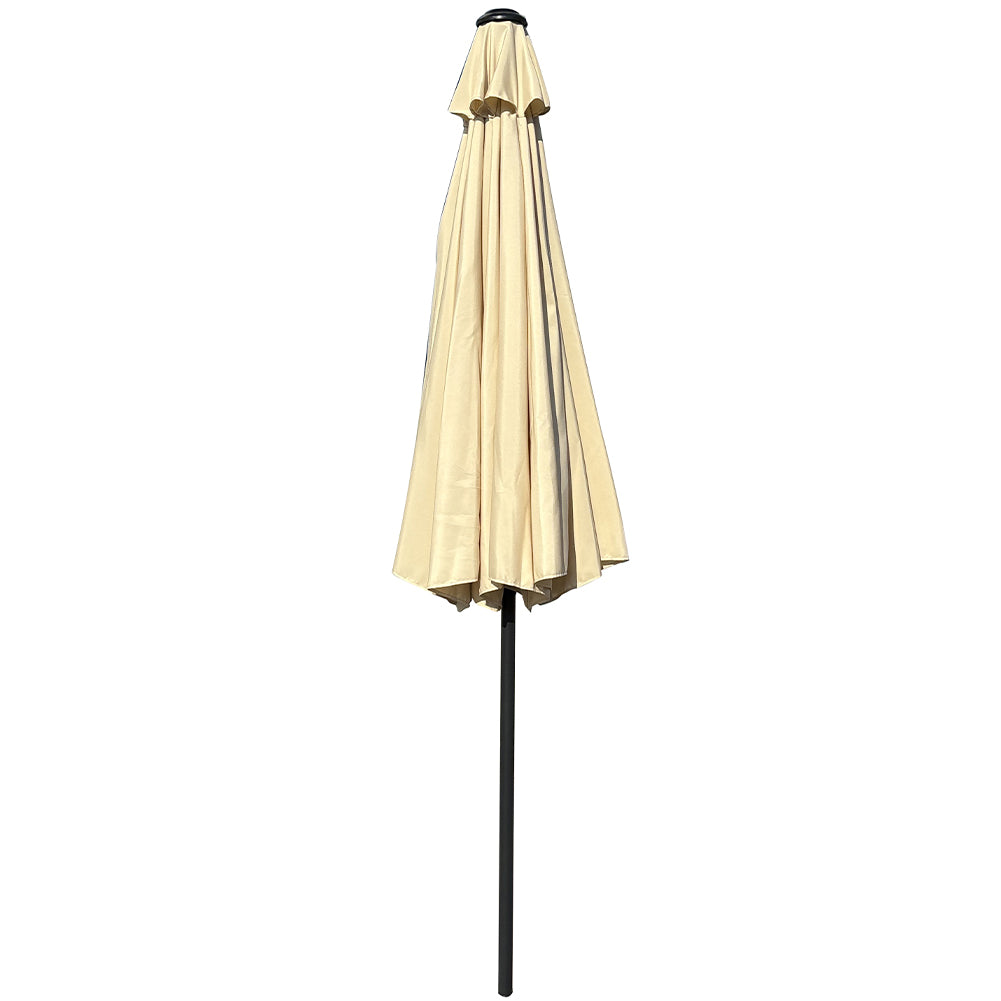 Ombrellone da Giardino Beige con Air Vent e Inclinazione Regolabile - Arredo Esterno 2