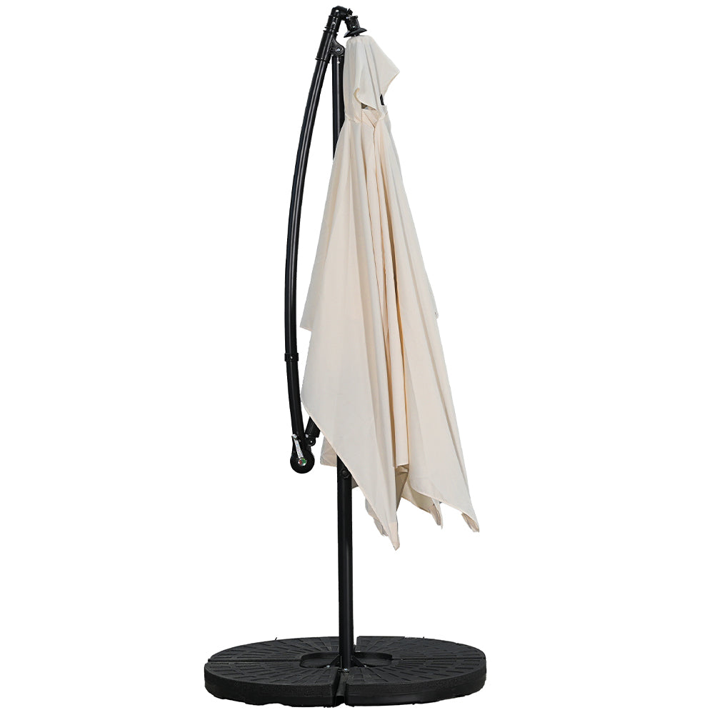 Ombrellone da Giardino Ecru 3x3 Metri con Palo Laterale - Arredo Esterno 3