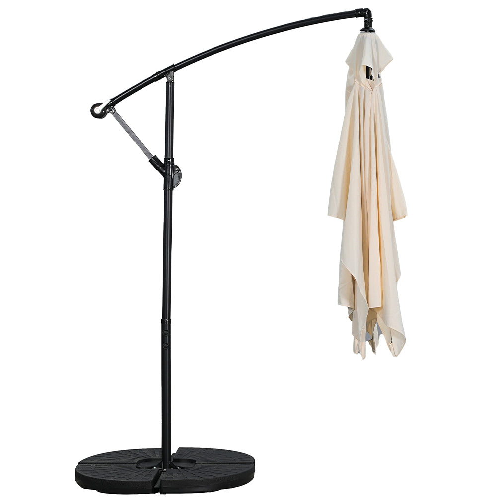 Ombrellone da Giardino Ecru 3x3 Metri con Palo Laterale - Arredo Esterno