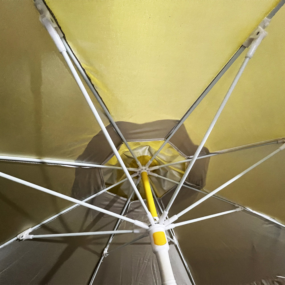 Ombrellone da Giardino Inclinabile Senape con Apertura Push Up Air Vent 210 cm 5