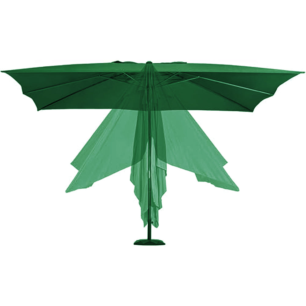 Ombrellone Giardino 3x3 Metri Verde Palo Centrale - Arredo Esterno