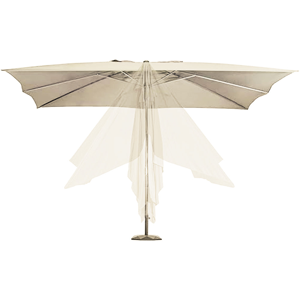 Ombrellone Giardino Palo Centrale 3x2 Metri Full Sabbia con 6 Stecche da Esterno 3