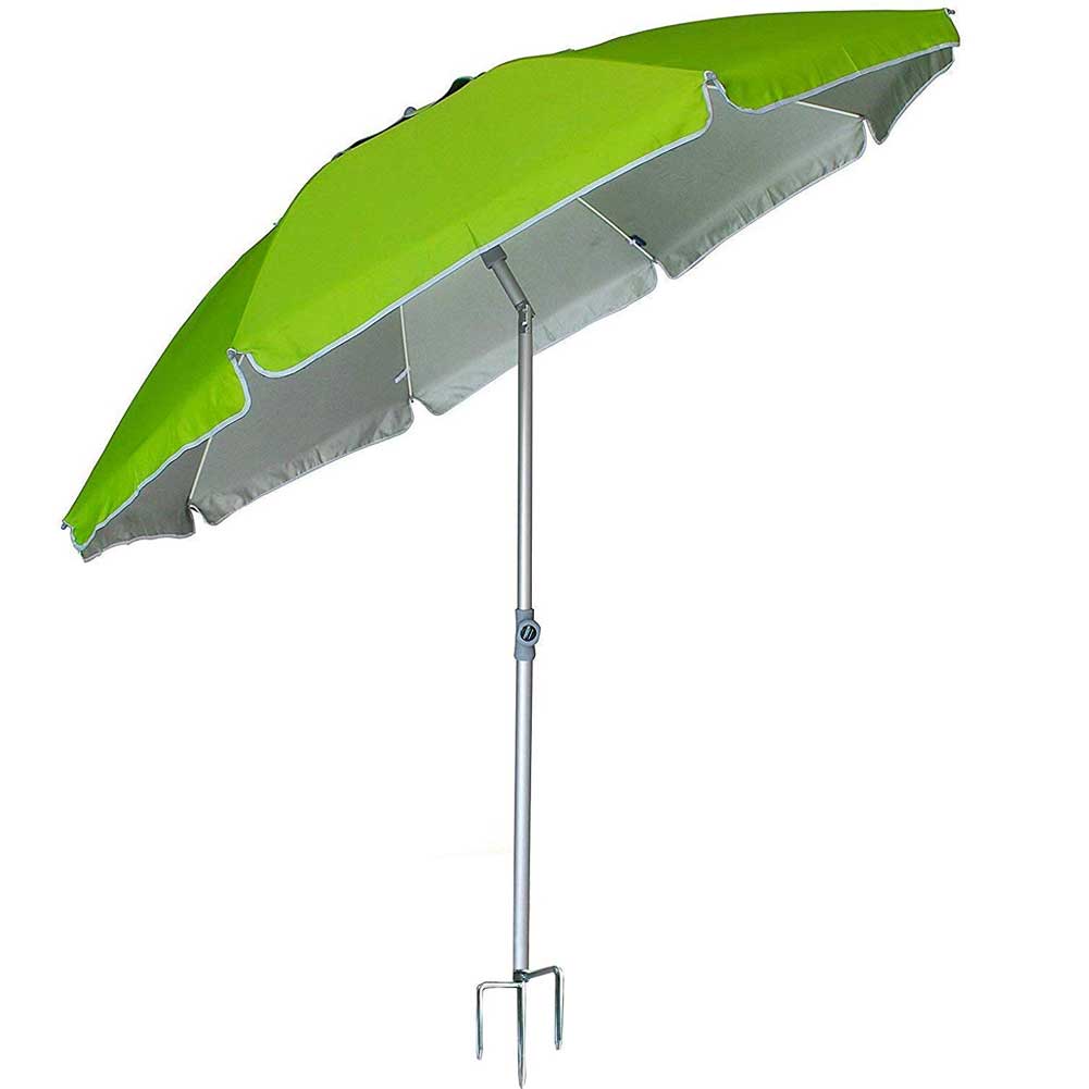 Ombrellone Mare Spiaggia Giardino 210cm in Alluminio con Punta Tridente 3