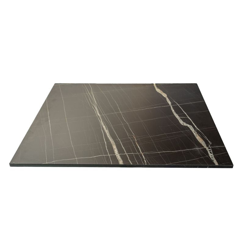 Piano per Tavolo Contract 70x70 HPL 1.2 Marmorizzato Nero - Arredo Ristorazione 3