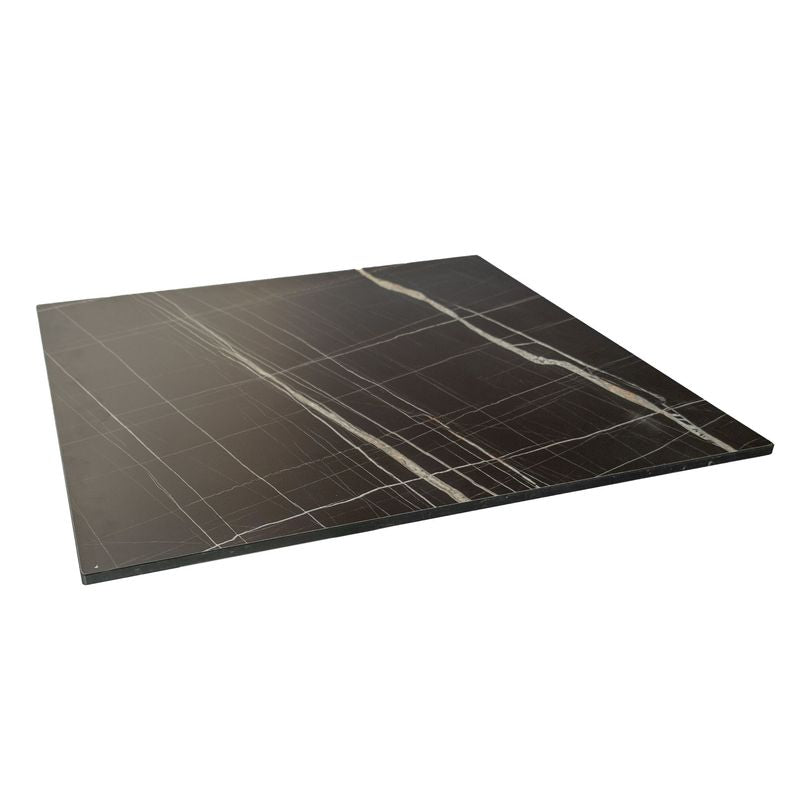 Piano per Tavolo Contract 70x70 HPL 1.2 Marmorizzato Nero - Arredo Ristorazione 5