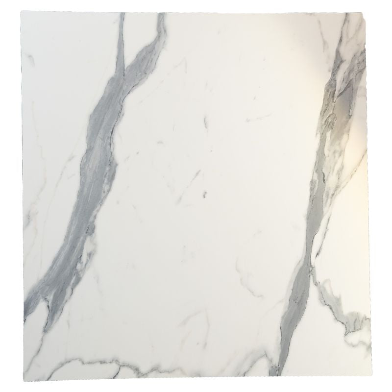 Piano per Tavolo Contract 80x80 HPL 1.2 Marmorizzato Bianco - Arredo Ristorazione 3