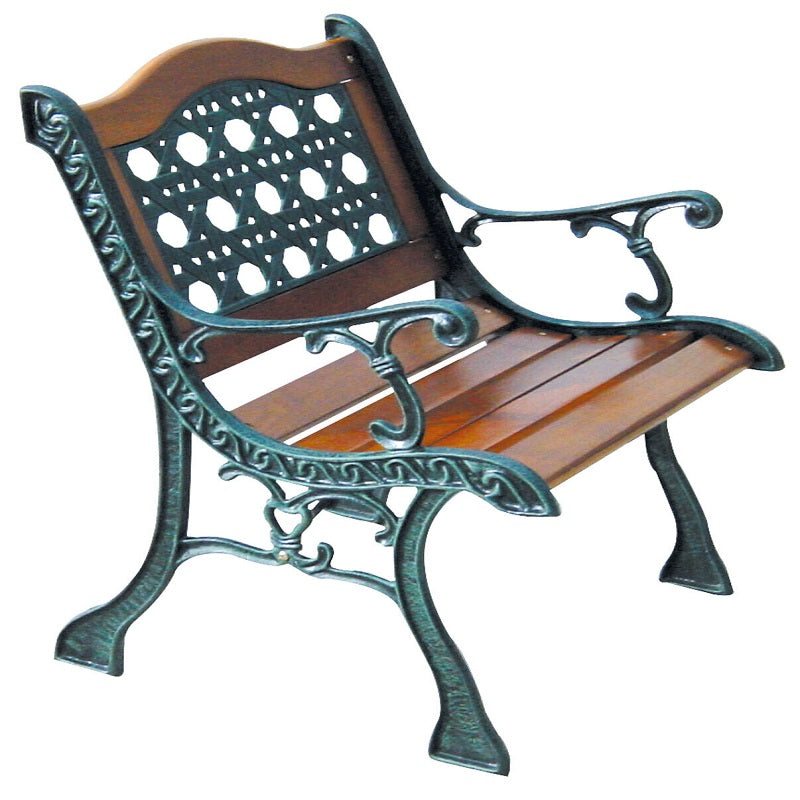 Panchina da Giardino in Ghisa Rattan Arc 61 cm - Arredo Esterno