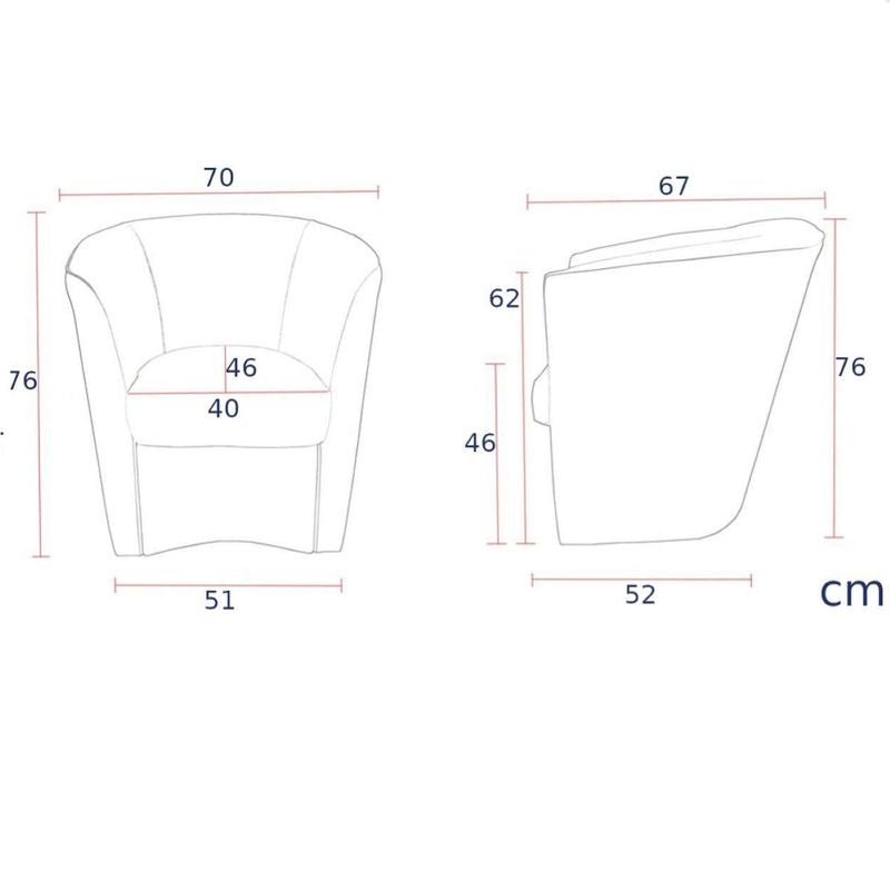 Poltrona Italia Ecopelle Tortora