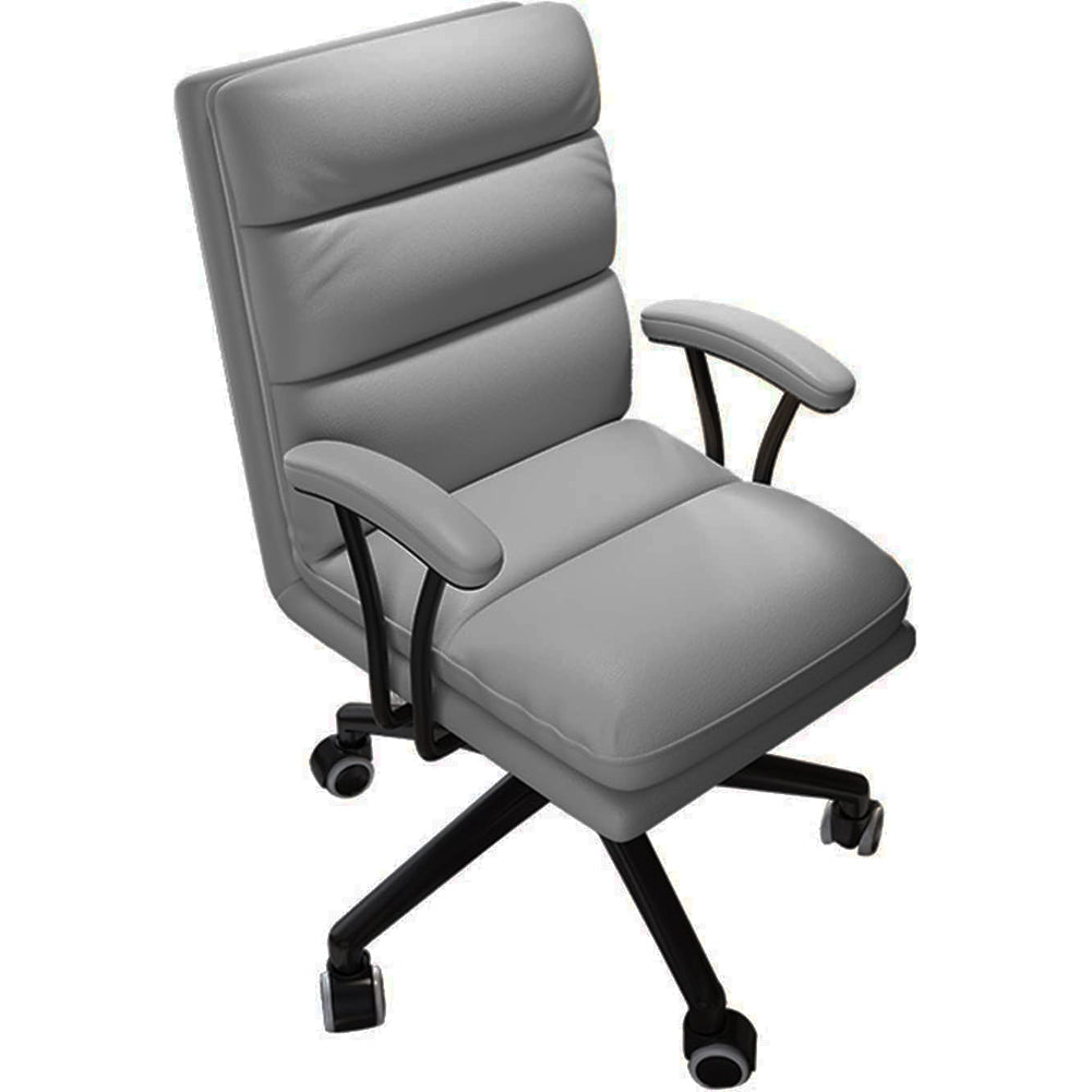 Poltrona Presidenziale da Ufficio Sedia da Scrivania Reclinabile Grigio Chiaro 5