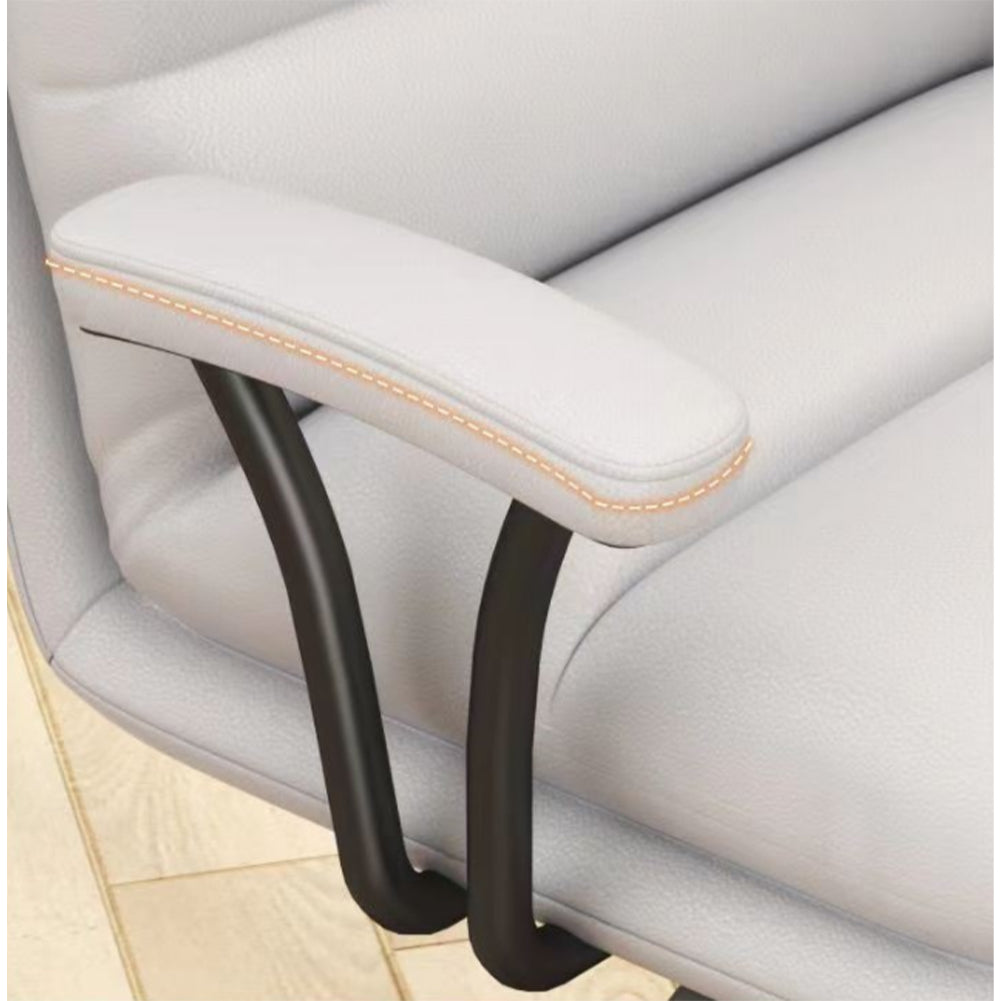 Poltrona Presidenziale da Ufficio Sedia da Scrivania Reclinabile Grigio Chiaro 4