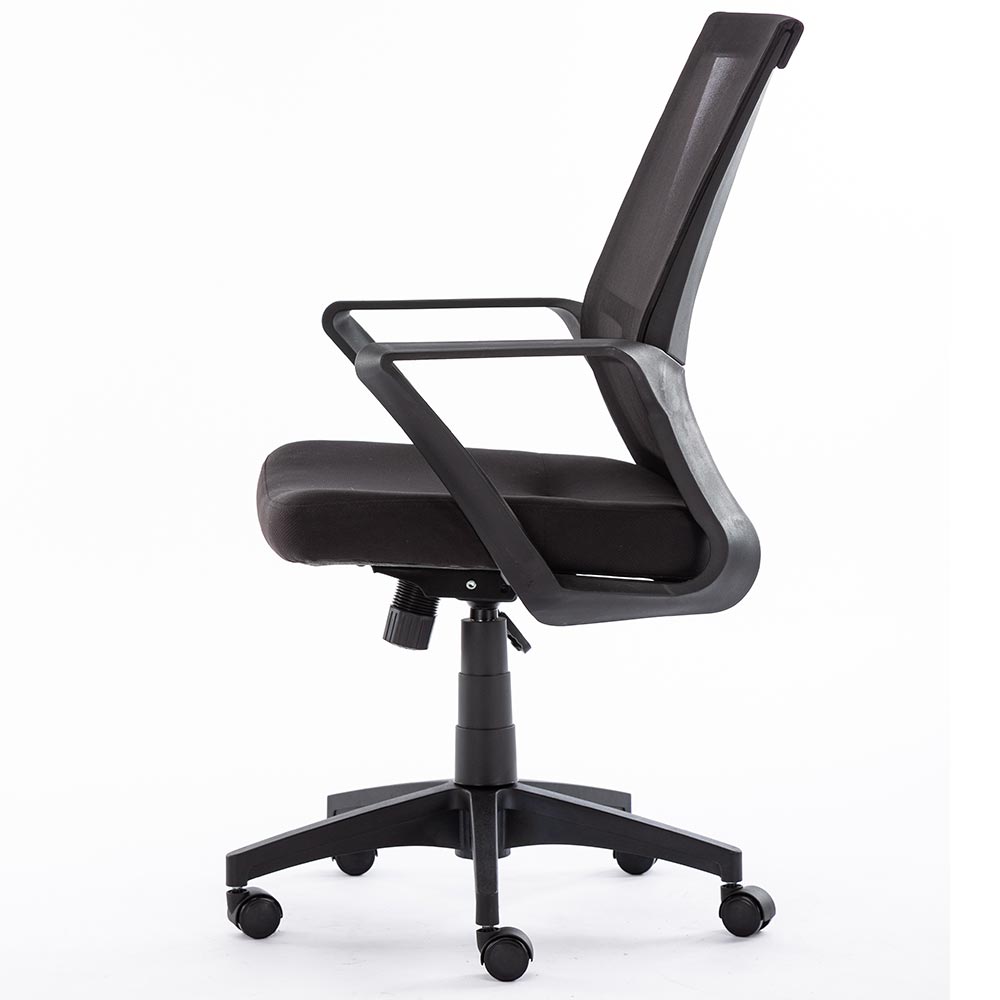 Poltrona Sedia Presidenziale da Ufficio Direzionale Girevole Traspirante Nero 3