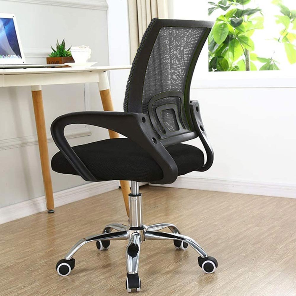 Poltrona Sedia Presidenziale da Ufficio Direzionale Girevole Traspirante Nero 8