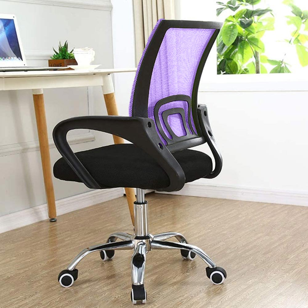 Poltrona Sedia Presidenziale da Ufficio Direzionale Girevole Traspirante Viola 4