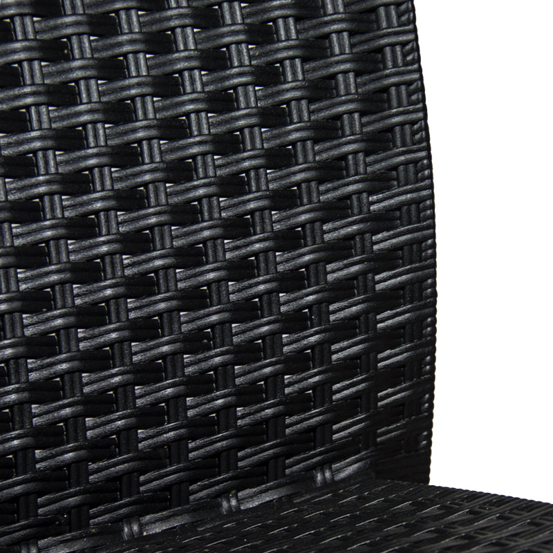 Poltrona Sedia Verona senza braccioli effetto rattan antracite 6