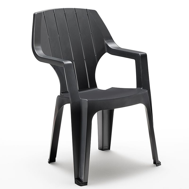 4 Sedie Poltrone da Giardino resina Alte - La Dea Sedia