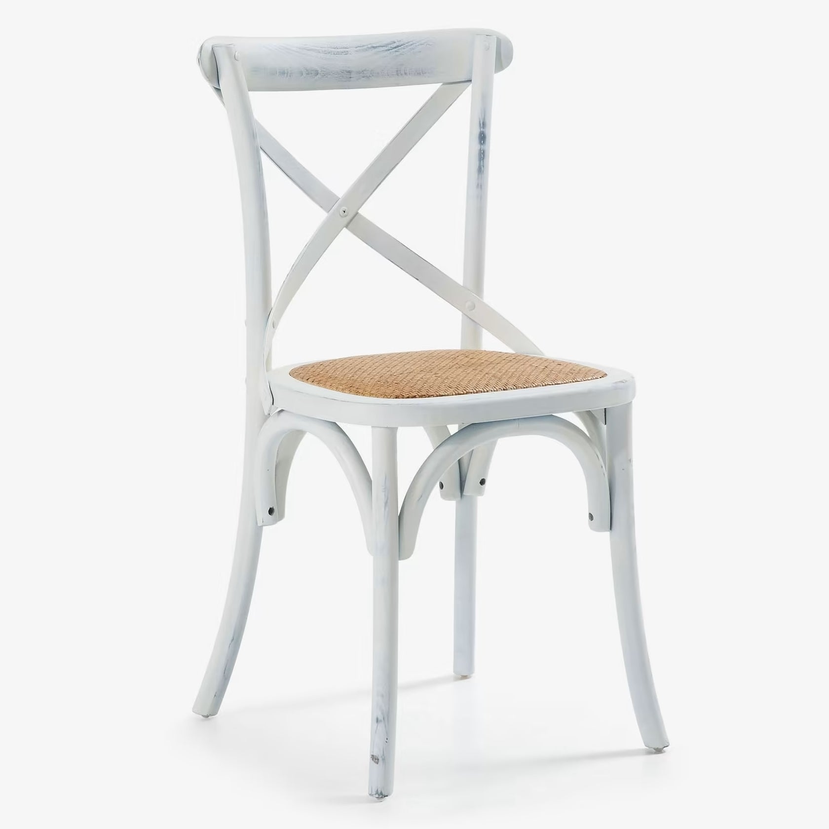 Sedia Pompei Wood seduta Paglia colore Bianco 4 Pz