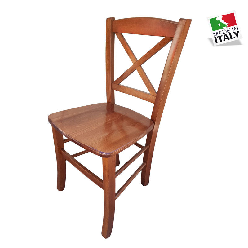 Sedia Venezia Croce Massello Noce