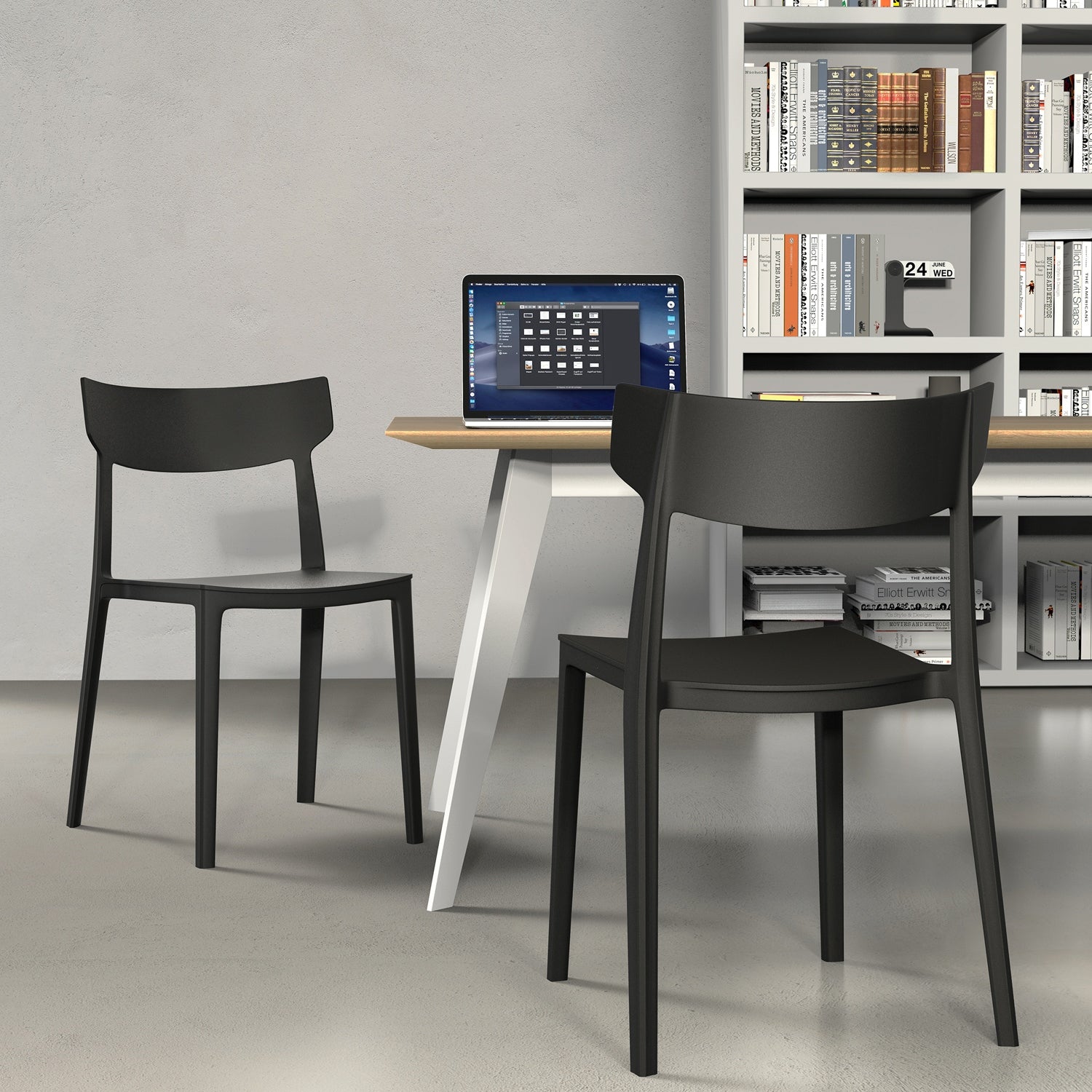 Sedia Amalfi Grigia in polipropilene 4 Pz