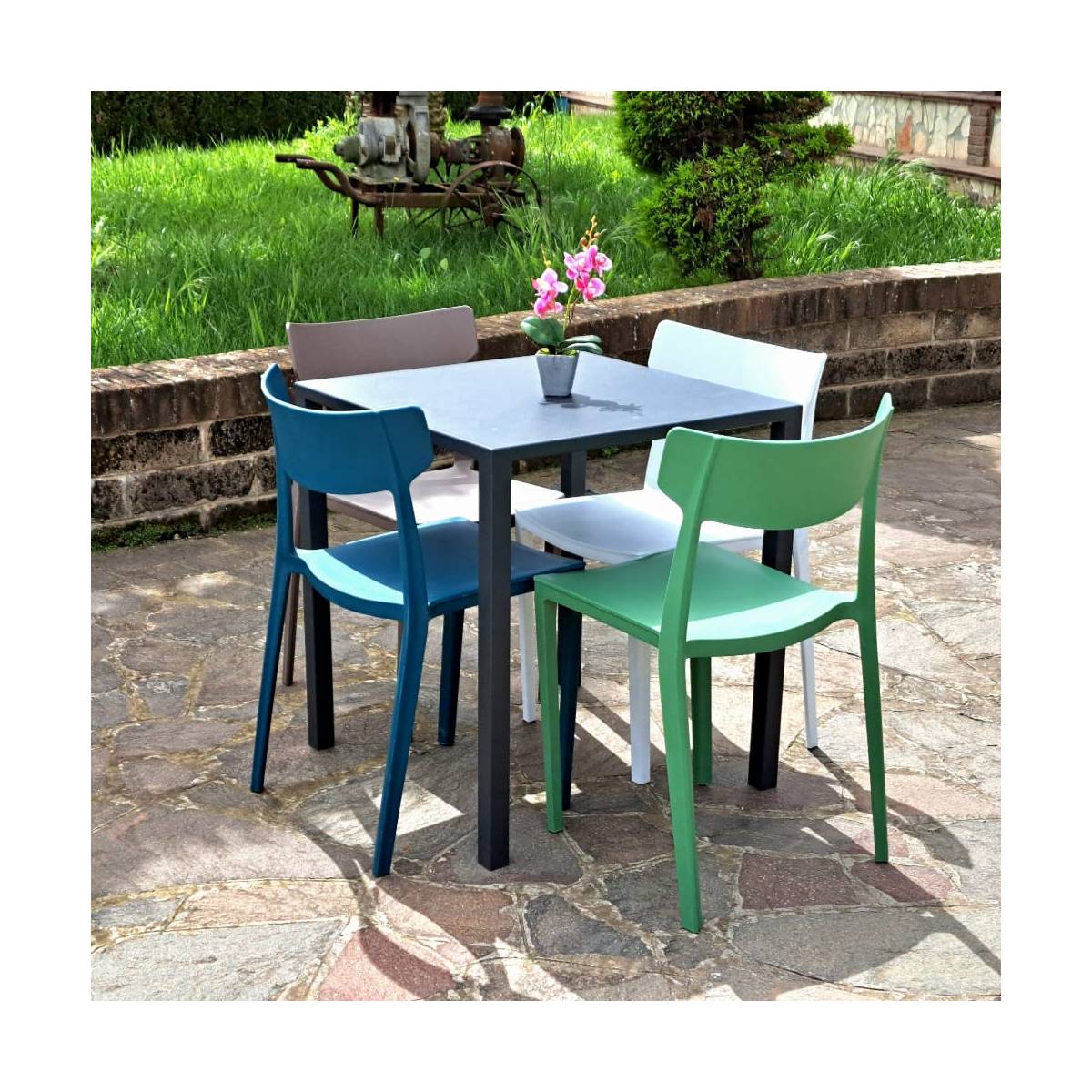 Sedia Amalfi Tortora in polipropilene