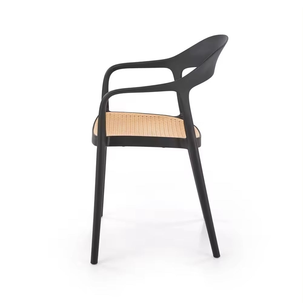 Sedia Belaria Nera in polipropilene 4 Pz