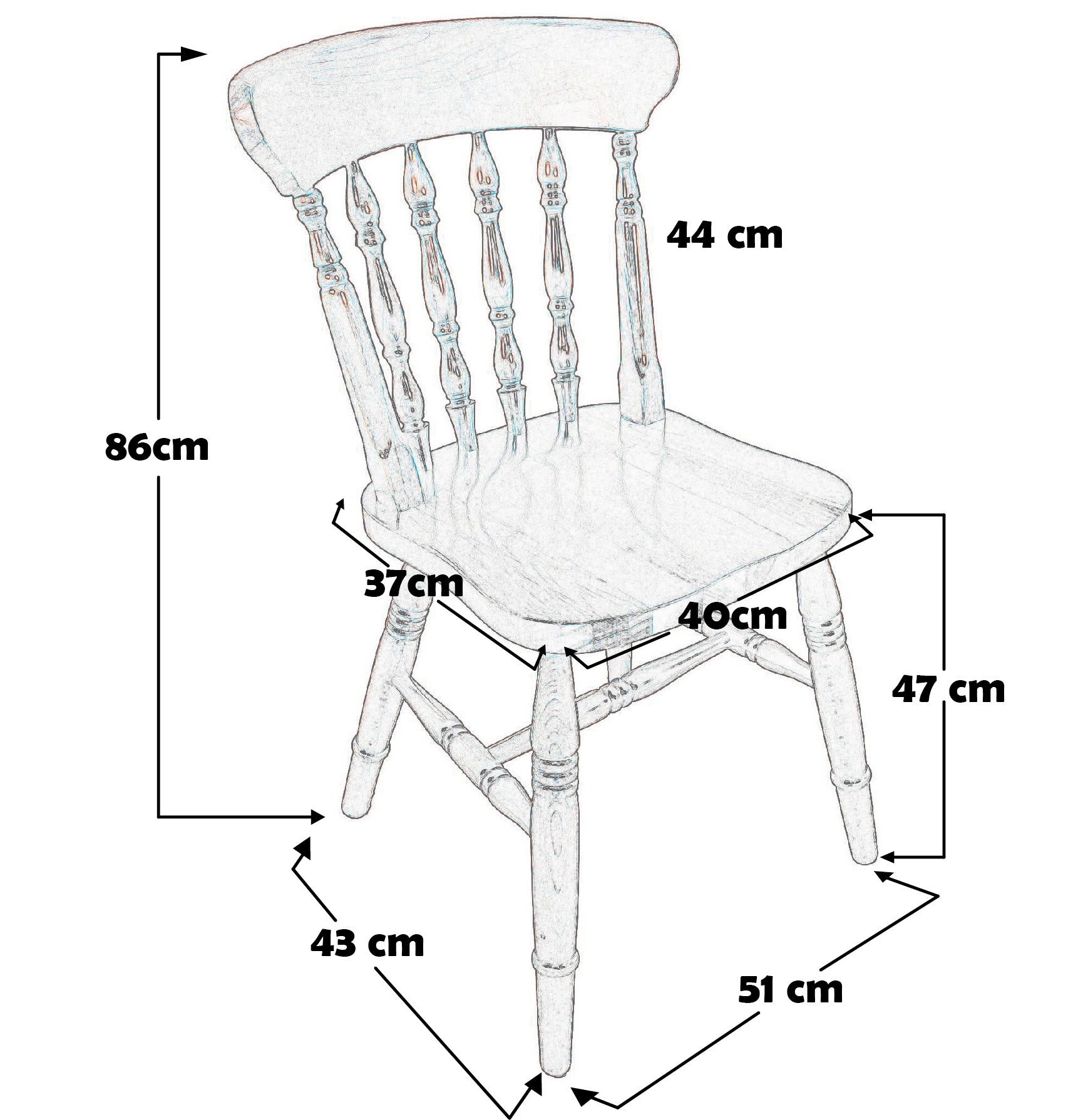 Sedia Country Noce Old America 10