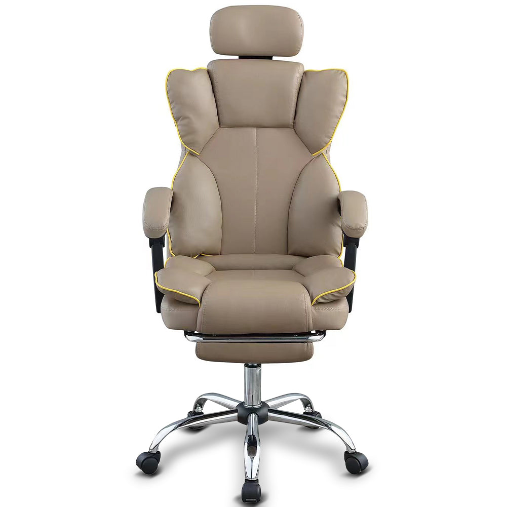 Sedia Gaming da Ufficio e Cameretta Cachi Poltrona da Scrivania con Poggiapiedi 3