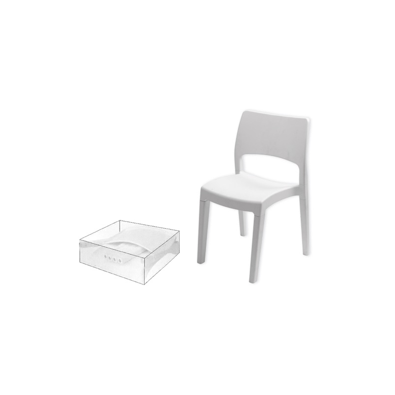 Sedia in resina Klik Klak - Set 4 Sedie per Arredo Esterno