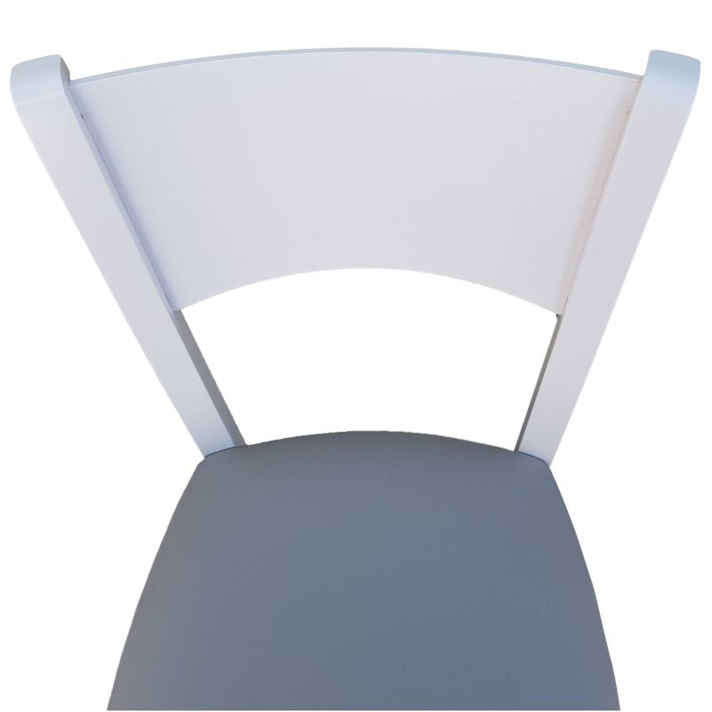 Sedia Lucy Bianca Imbottita Ecopelle 7