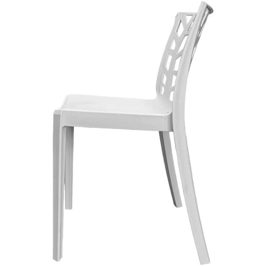 Sedia Matrix Bianche senza braccioli – Set 4 pezzi – Arredo Esterno 6