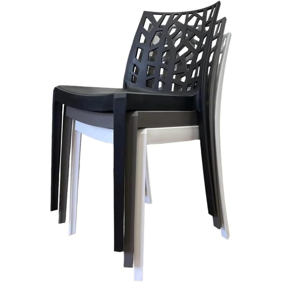 Sedia Matrix Bianche senza braccioli – Set 4 pezzi – Arredo Esterno 5